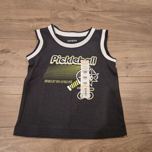 🌻 NWT Jumping Beans Baby Boy Pickleball Varsity Tank Spin It To Win It 12M